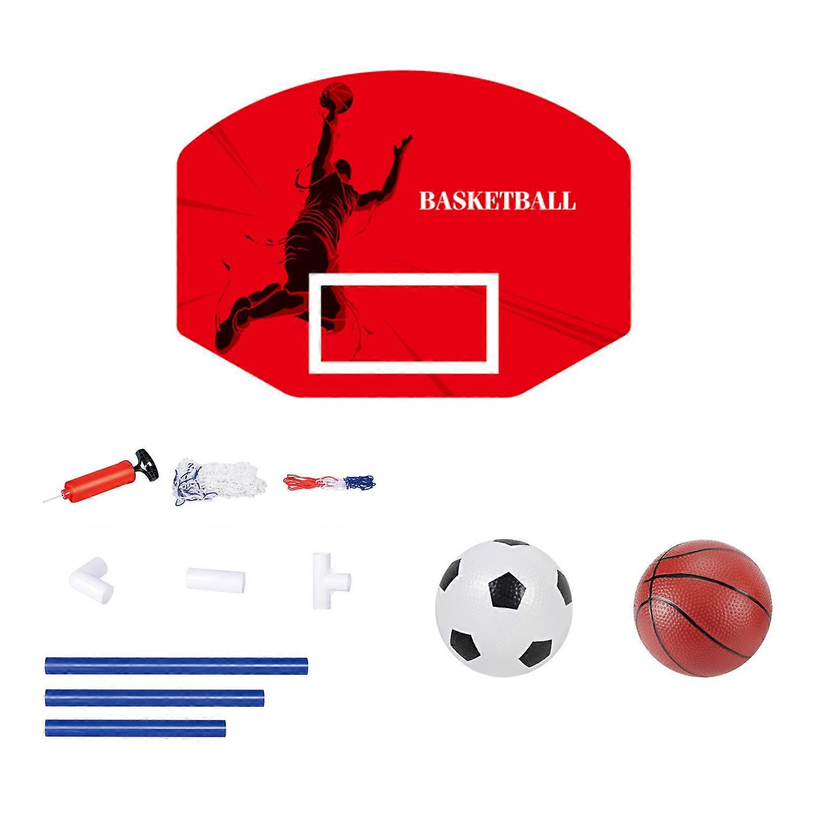 1 Set Soccer Goal Pool 2-in-1 Parent-child Interaction Outdoor Football Pool Goal Toy with Basketball Hoop Gift for Boys