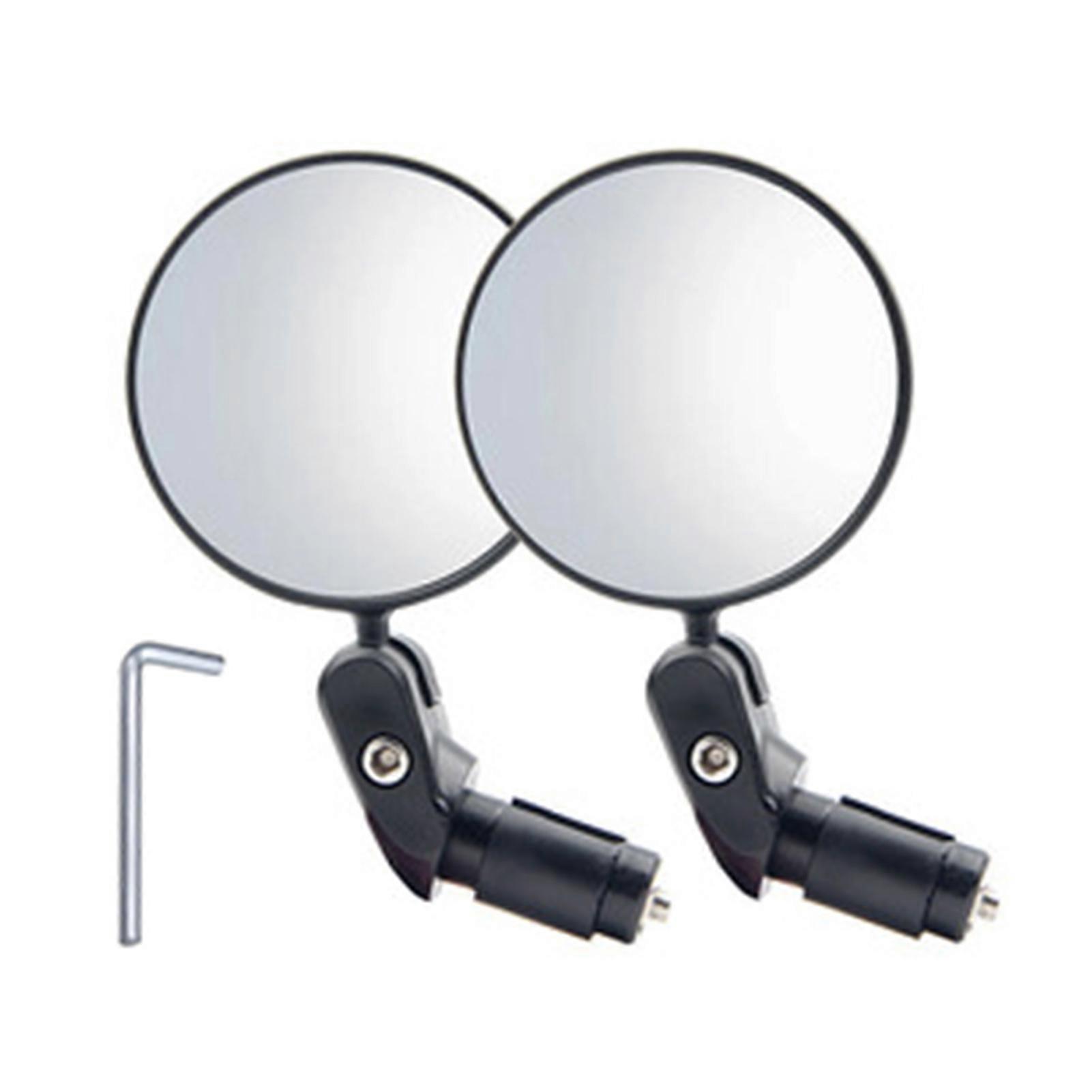 1 Pair Bicycle Rearview Mirrors Convex Lens Adjustable Wider View Cycling Rear View Mirrors Bike Supplies KAESI