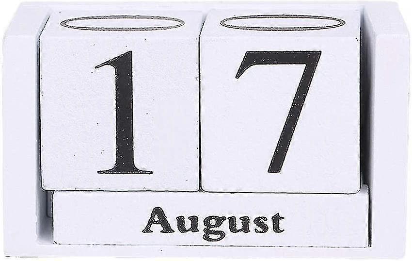 رث شيك خمر الإبداعية مكعبات خشبية يوميا تقويم سطح المكتب الدائم غرفة المعيشة الديكور مكتب المنزل تأثيث دي سنوي مخطط التقويم S