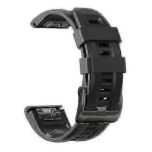 من أجل Garmin Fenix 7/6 Pro / 5 Plus 22mm أسود مشبك سيليكون ووتش الفرقة Jidy
