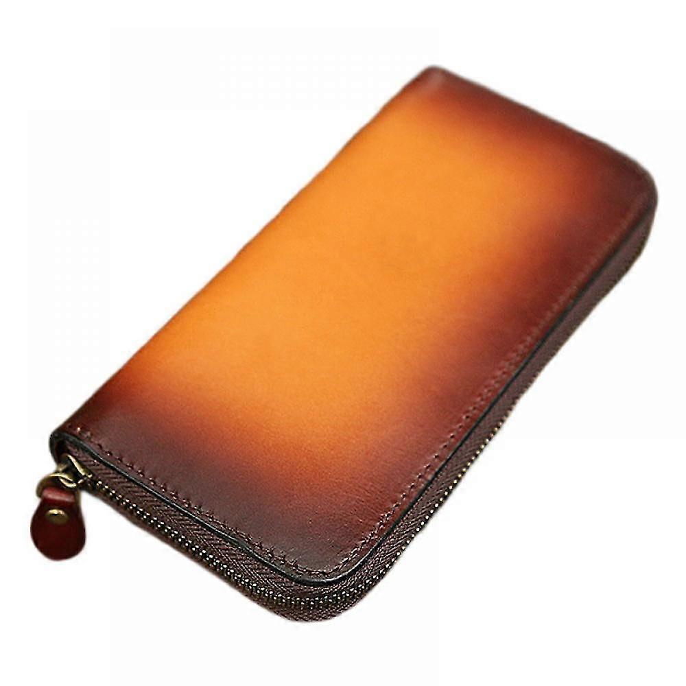 الرجال لون النقيض محفظة الجلود نمط طويل مخلب حقيبة سستة مخلب حقيبة الرجال الاتجاه مشبك مخلب حقيبة متعددة الوظائف