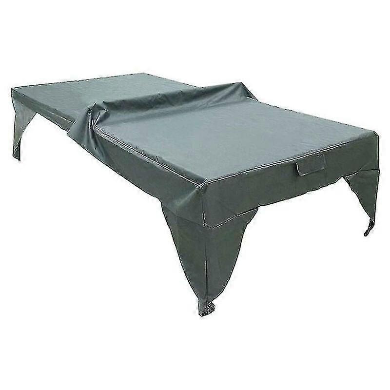 Foldable Dustproof Ping Pong Table Cover For Playground - Convenient For Outdoors - Waterproof - Easy Clean Grey (280 X 153 X 73 cm