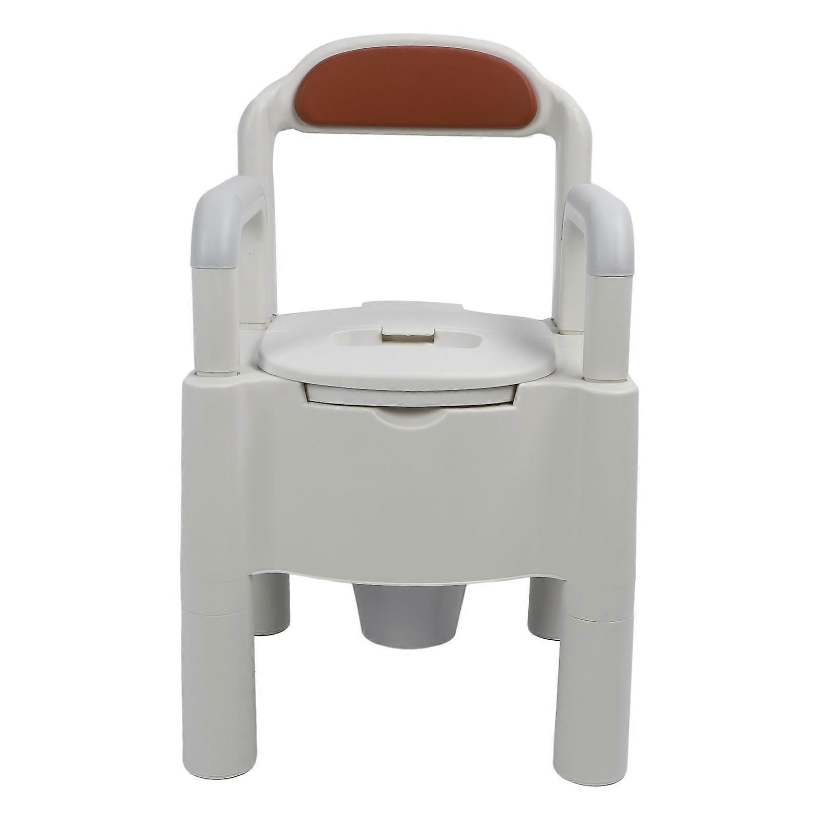 Bedside Commode with Arm Height Adjustable Non Slip Movable Portable Potty Chair for Elderly Pregnant Women