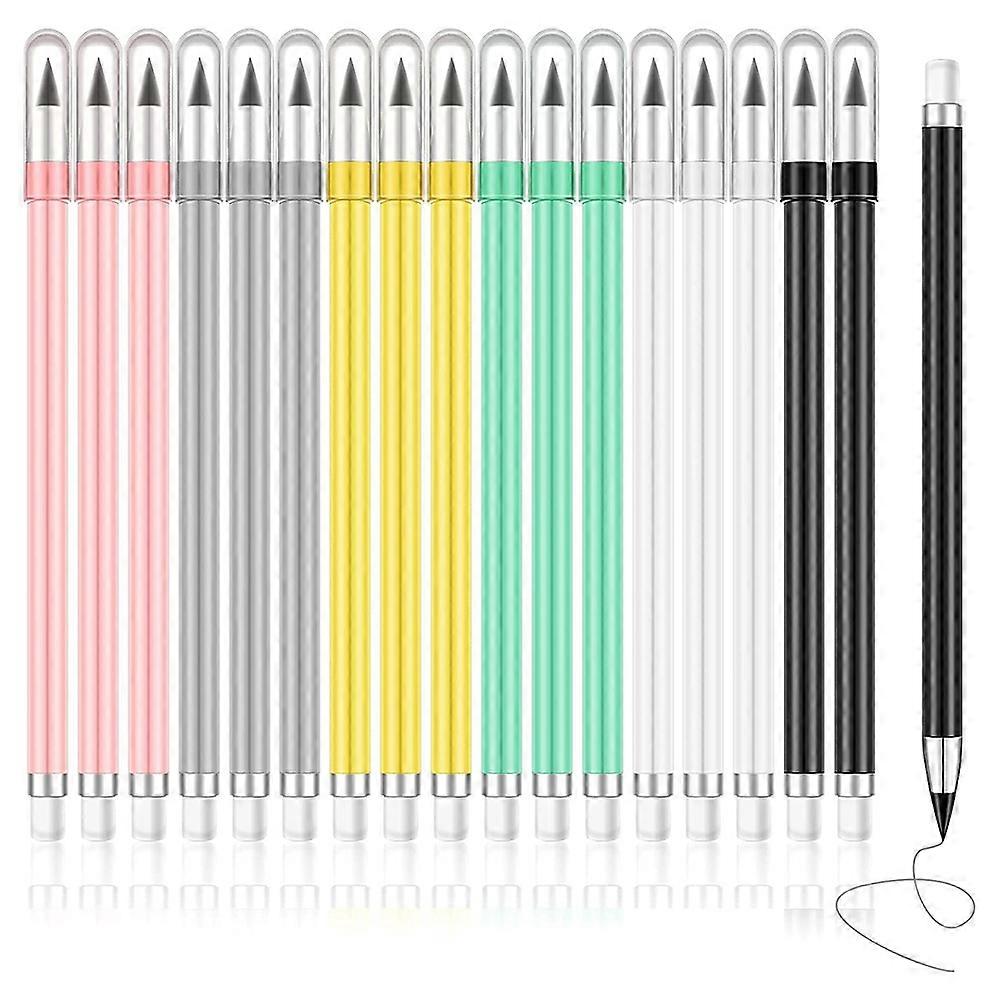 18 Pcs Inkless Everlasting Pencil with Eraser for Writing Drawing