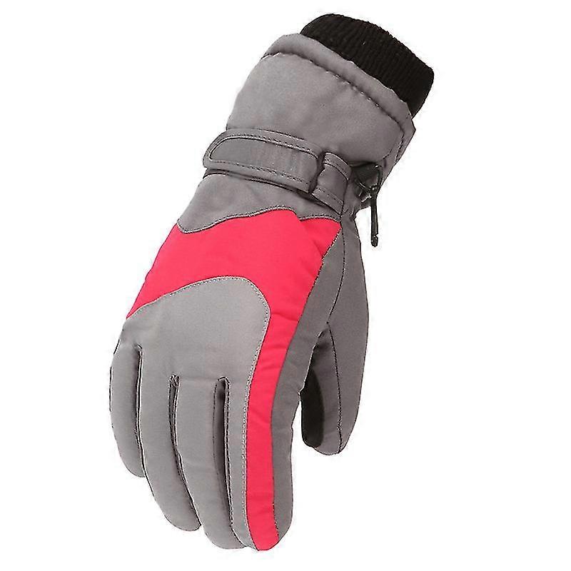 Une paire de gants d'hiver pour enfants hommes et femmes ski extérieur coupe-vent imperméable à l'eau plus velours épais 8-16 ans