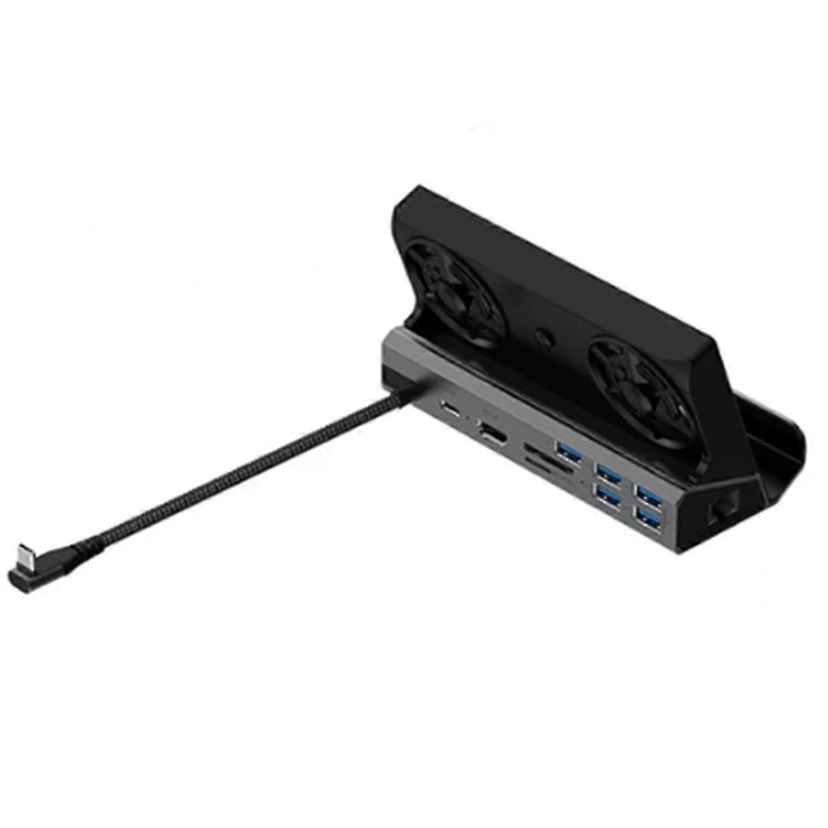 For Ally Game Dock Console Hub 4k 60hz Usb C Docking Station Gigabit Ethernet 1000mbps Dock Stand Type C Usb 3.0(b)