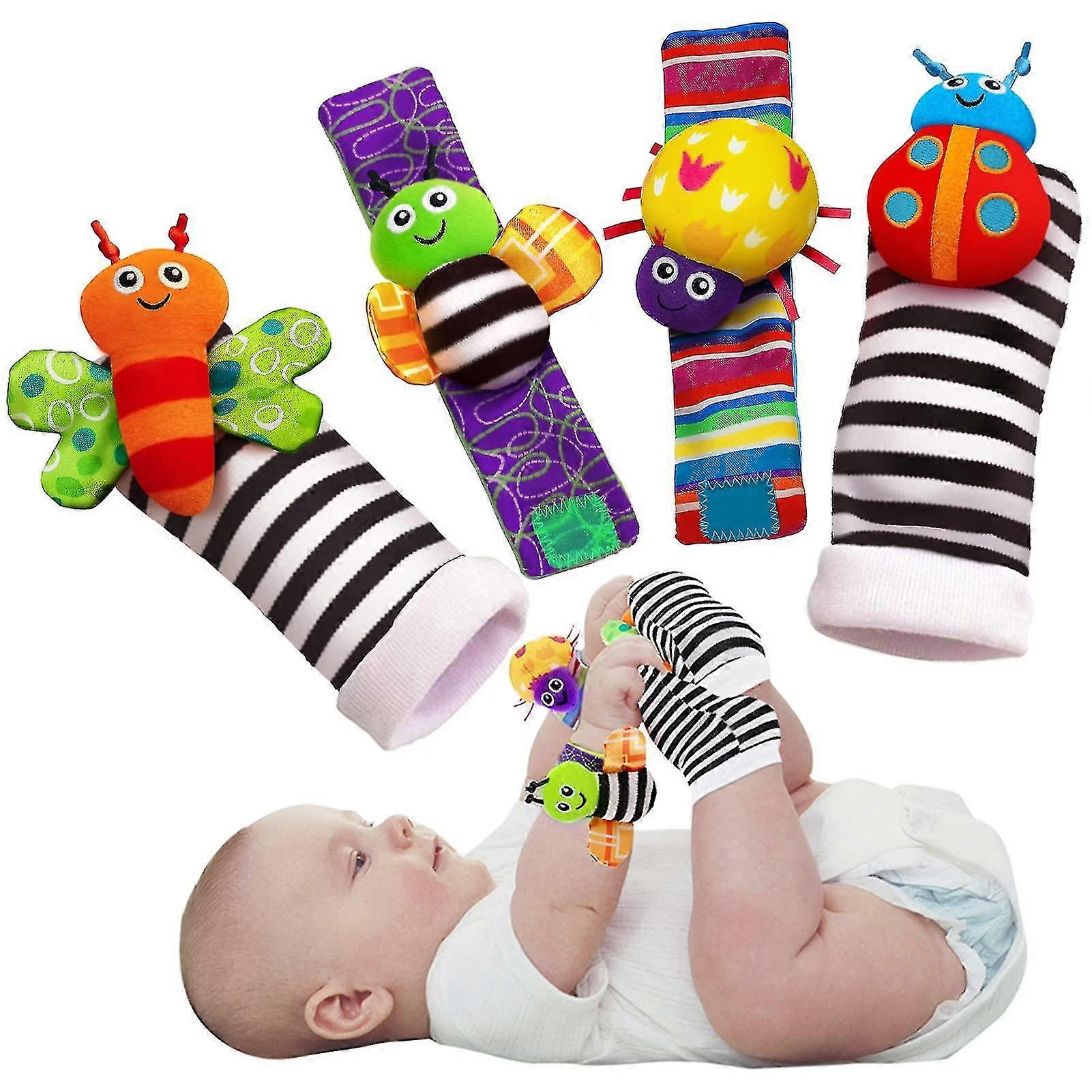 Baby-Säuglingsrassel-Socken-Spielzeug, Greifaktivität, Säugling, Neugeborenes, Kleinkind, Entwicklungsgeschenk für Babys, Jungen, Mädchen, 0+