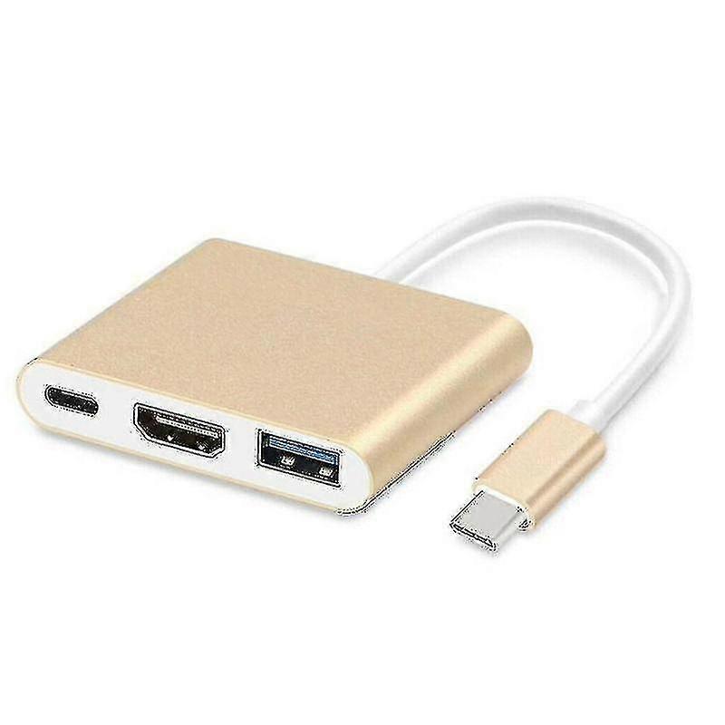 Usb-c Multiport Adapter For Usb 3.0, 4k Hdmi And Usb-c 3.1 Docking Station