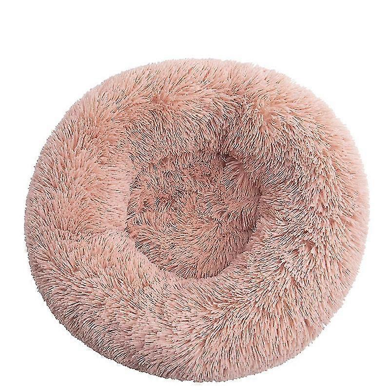 pet bed round dog cat plush nest puppy kitten comfort sleeping mat kennel doghole size:80cm