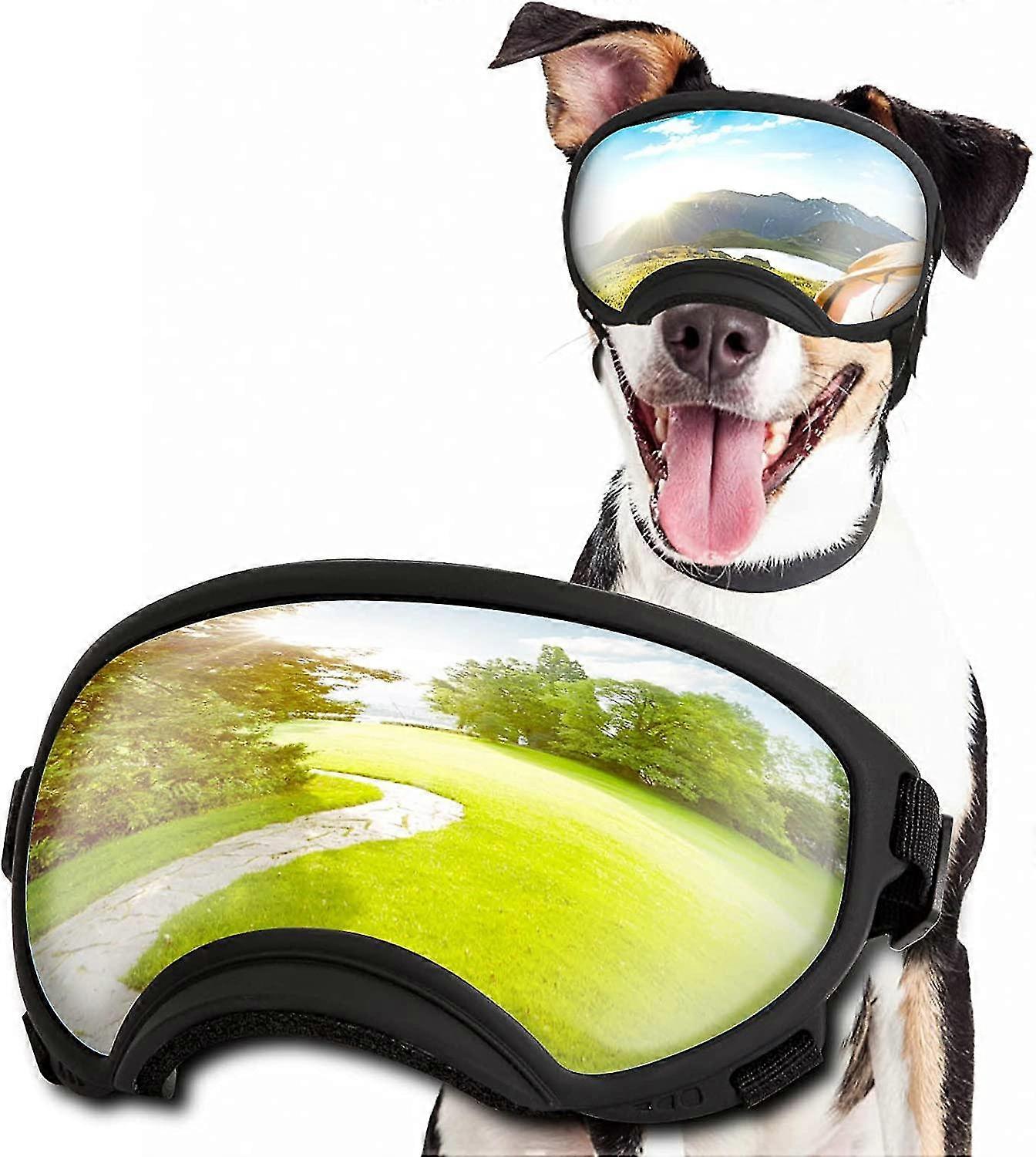 Dog Goggles With Adjustable Strap, Uv Protection Windproof And Dustproof Dog Sunglasses For Large And Medium Breed