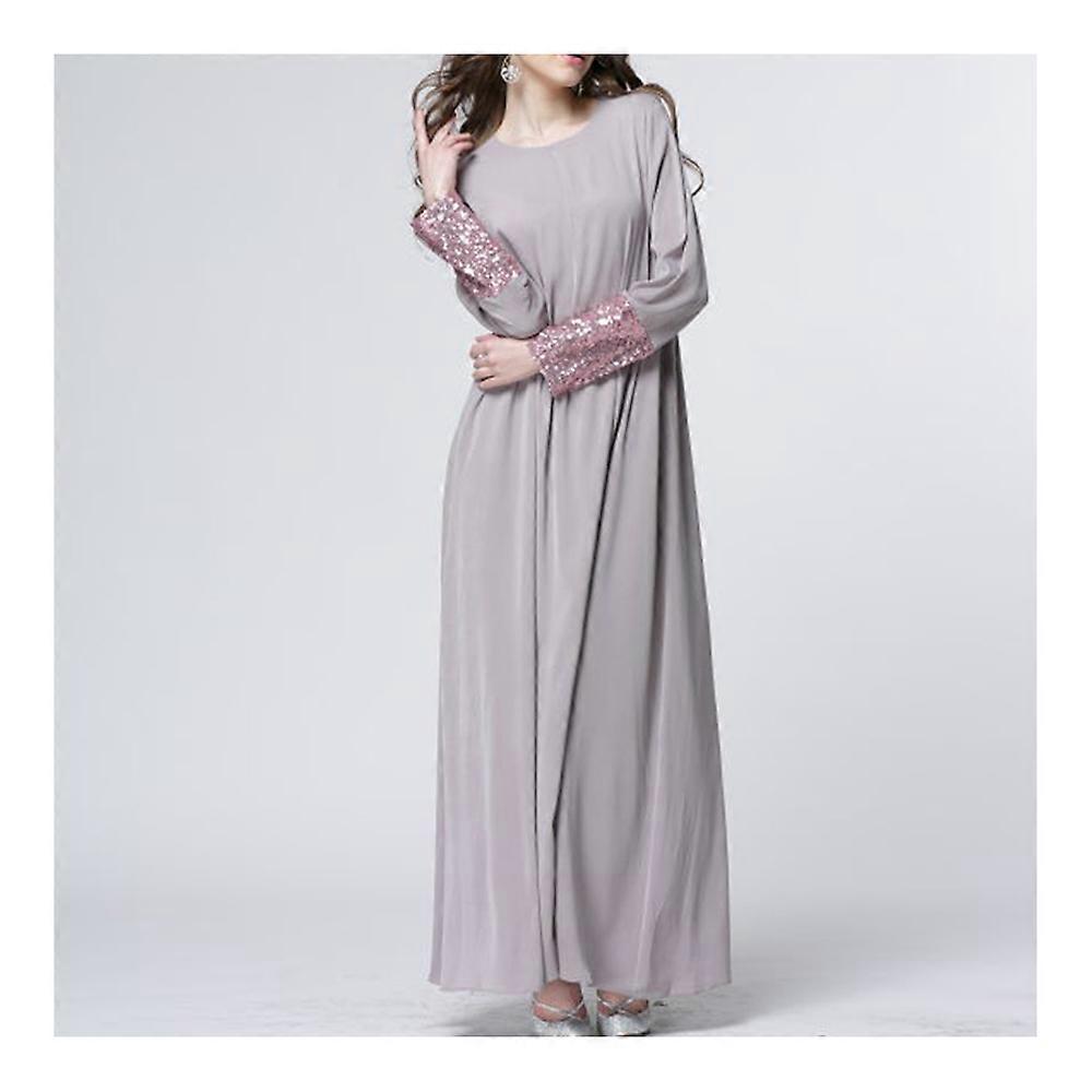 Muslimska kläder Paillette Sleeve Klänning