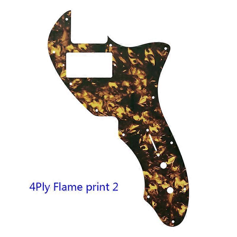 Benutzerdefinierte Gitarrenteile für US Thinline Tele 69 Gitarren-Schlagbrett mit PAF Humbucker Scratch Plate Multi Color Choice Flame Pattern