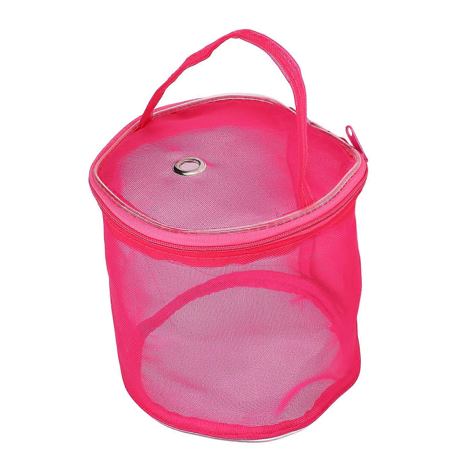 Sewing Basket Portable Handle Large Space Mesh Design Durable Nylon Wide Application Knitting Bag