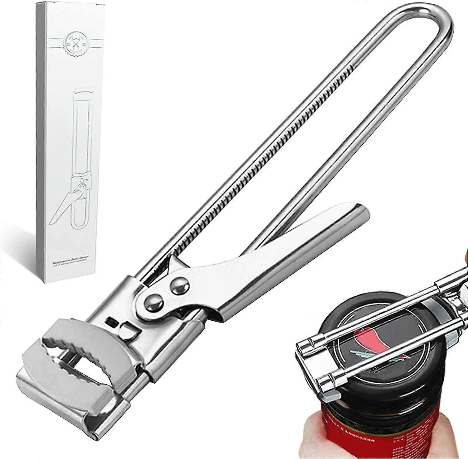 Adjustable and multi-functional stainless steel jar opener Bottle opener Suitable for weak hands for the elderly with weak points