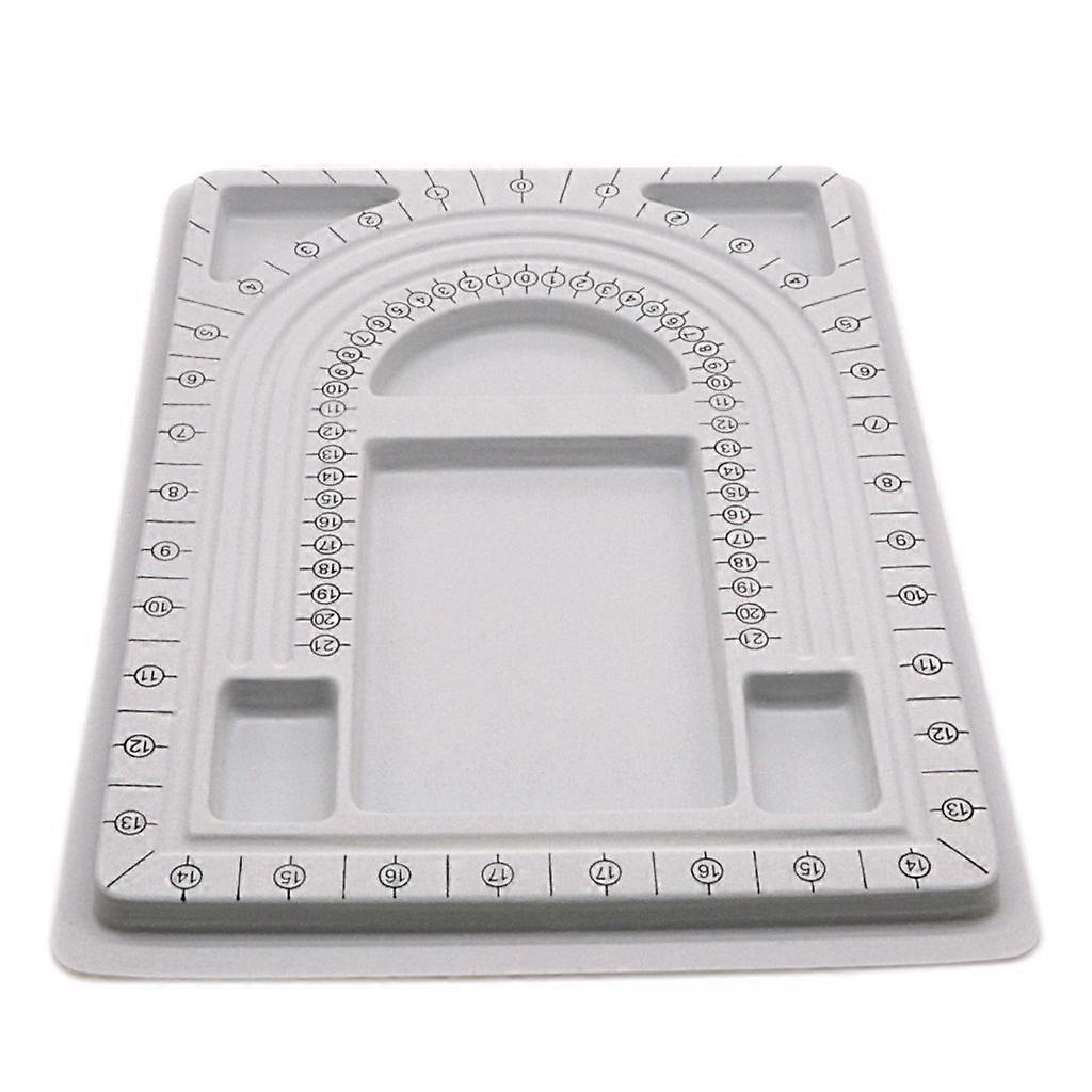 Bracelet Design Board Flocked Bead Board Bracelet Bead Jewelry Organizer Tray Design DIY Tool (Necklace Bead Board)