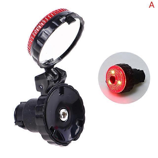 Mountain Bike Rearview Mirror Bicycle Handlebar Convex Rear View Bar End Light