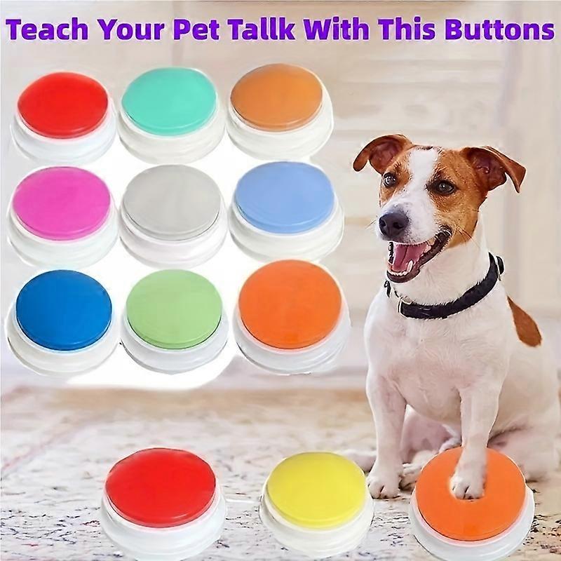 1pc Assorted Color Pet Communication Buttons, Dog Training Buzzer, Recordable Talking Button Set, Interactive Voice Toy For Pets