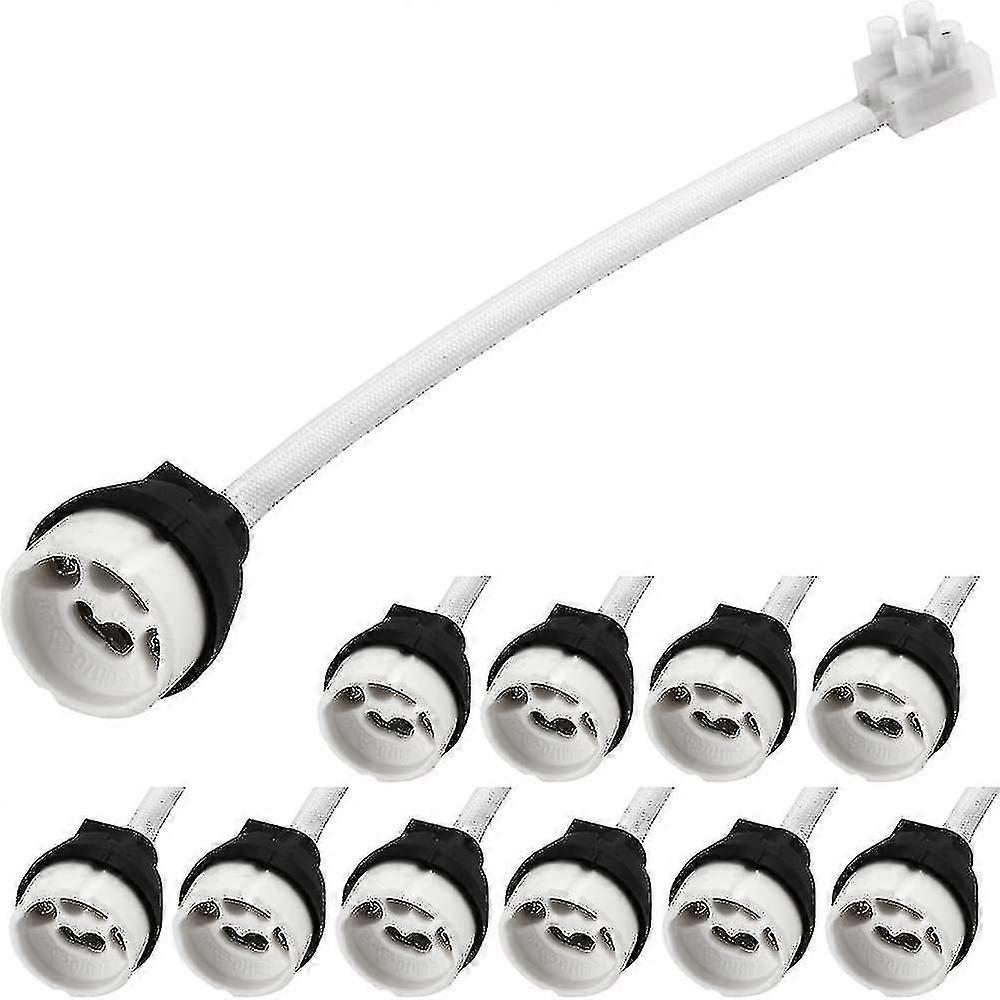 10 Pcs Gu10 מחזיק מנורת מסוף שקע נורה סטנדרטי וגוש מסוף / גשר