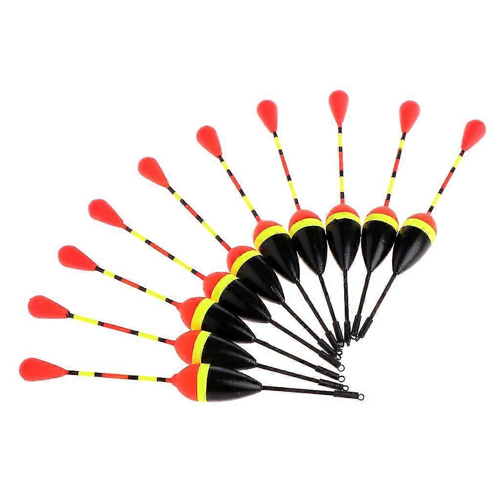 10pcs Carp Fishing Floats Set Buoy Bobber Stick For Fish Tackle Vertical 8# 1.2g