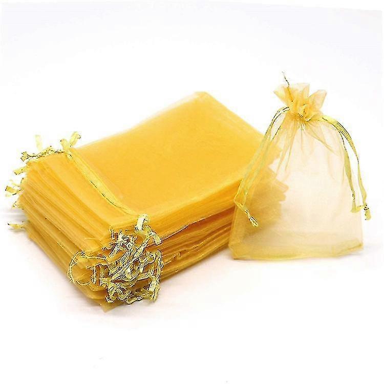 100 Pieces Bunch Protector Bag 23x 17cm Grape Fruit Organza Bag With Drawstring