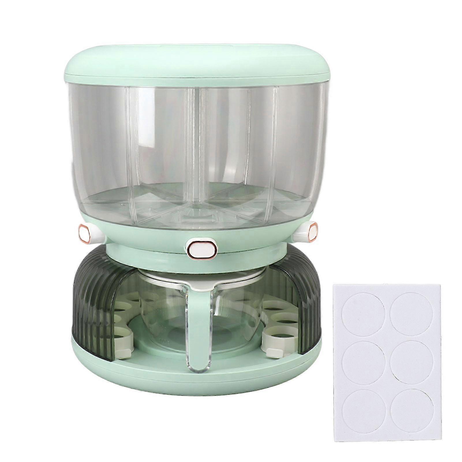 Light Green 360 Degree Rotating Grain Storage Food Dispenser