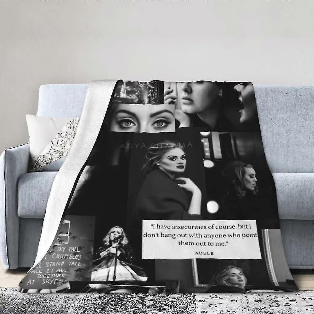 Adele Adkins Cobertor Colagem Pop Cantor Macio Quente Flanela Cobertores para Cama Sofá Sofá Quarto Sala de Estar Todos Seasjvrivjh3912