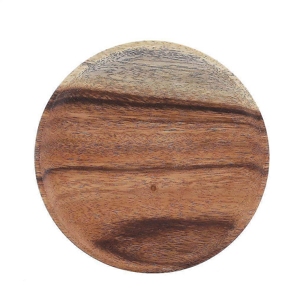 Wooden Round Serving Dish for Snacks Sushi - Elegant Design - 18*2cm