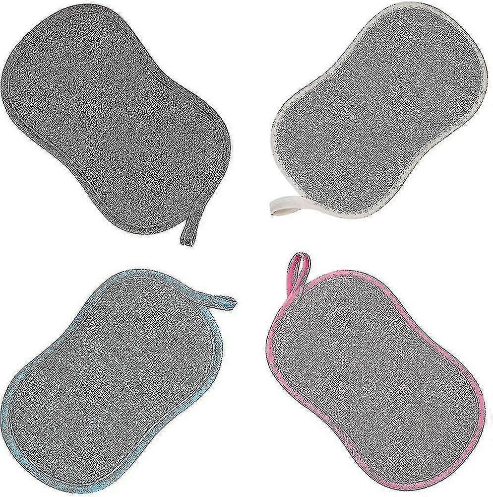 مجموعة من 8 طبق الإسفنج قابل للغسل الألياف الدقيقة المضادة للبكتيريا قابلة لإعادة الاستخدام الإسفنج تجوب