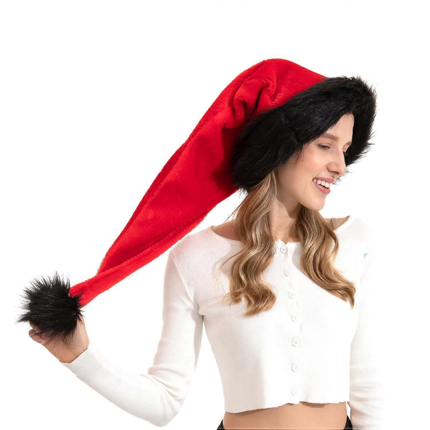 Plush Christmas Hat, Thickened  Costume Accessory for Festive Atmosphere