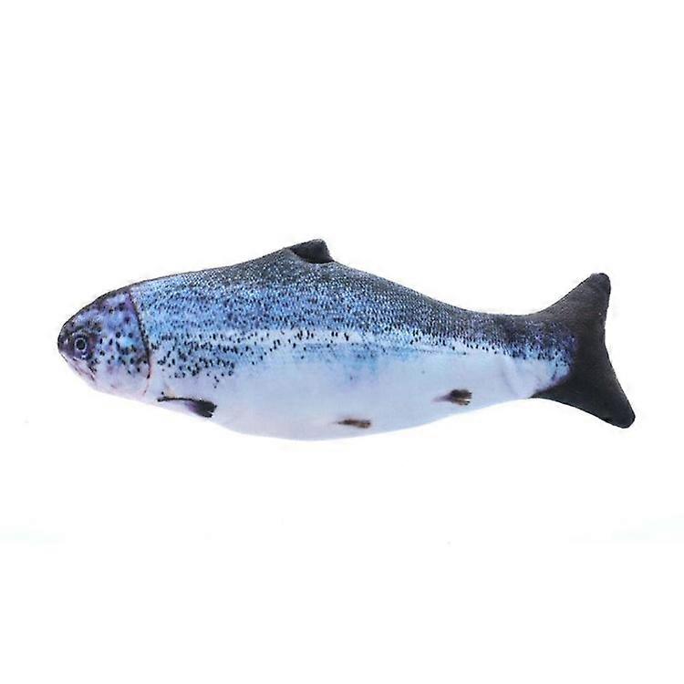 USB Charging Pet Simulation Fish Cat Toy, Size: 30cm (Salmon)