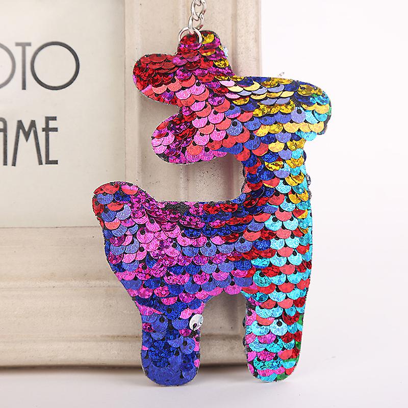 Backlit Christmas Deer Key Chain Pendant