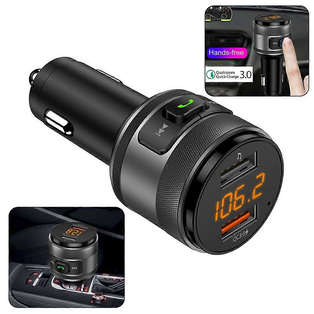 Durable FM Transimitter Charger Bluetooth V5.0 FM For Car QC 3.0 Radio Transmitter USB Universal WIDE COMPATIBILITY
