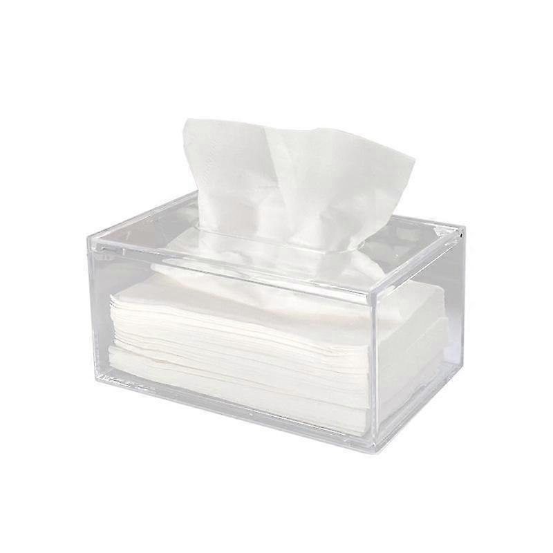 Dww-Transparent Office Tissue Box Acrylic Storage Drawer