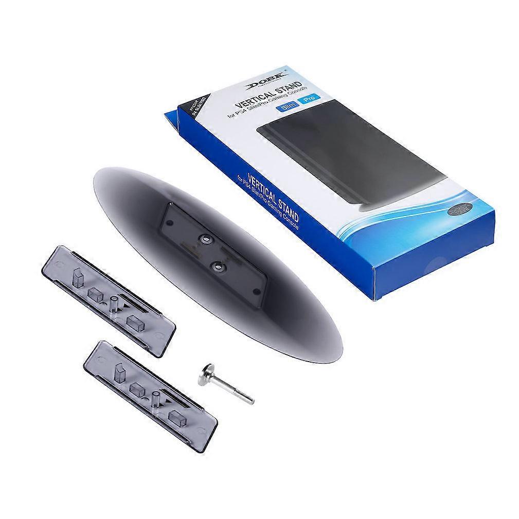 Transparrent-gray Space Saving Super Steady Construction Secure Vertical Stand Mount for PS4 Slim/Pro Console