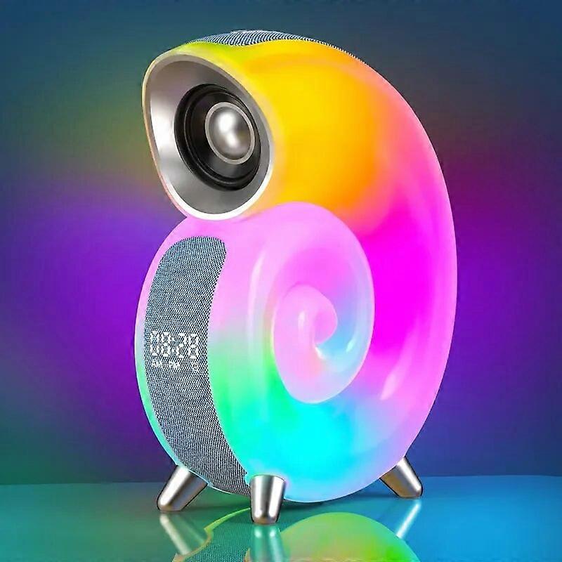 Bluetooth Speaker App Control LED Night Light Lamp Alarm Clock Wireless Loudspeaker Music Stereo Sound Subwoofer Audio Components