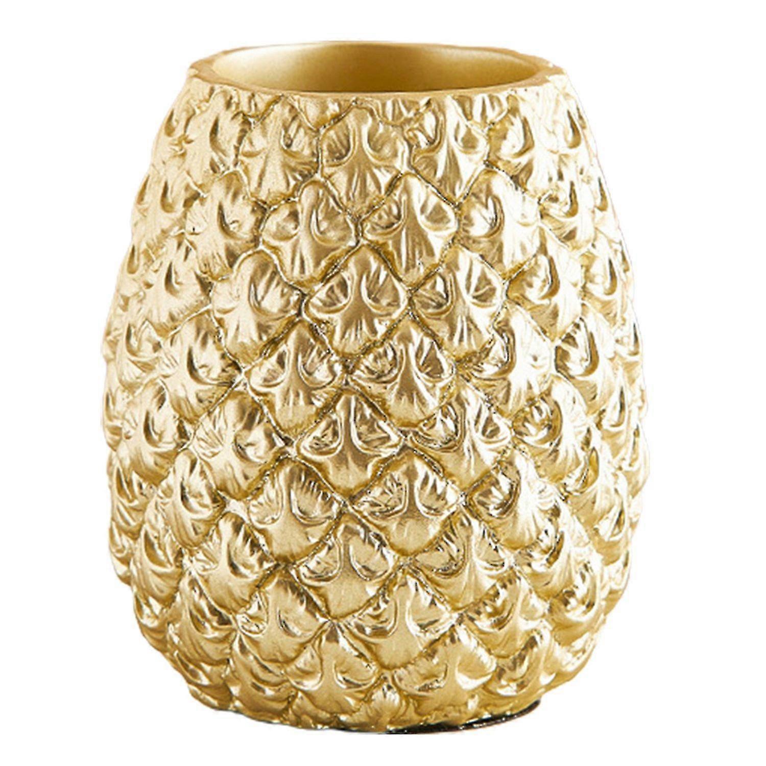 Adorable Pineapple Shape Pen Holder Adorable Fine Texture Resin Pencil Case for Home