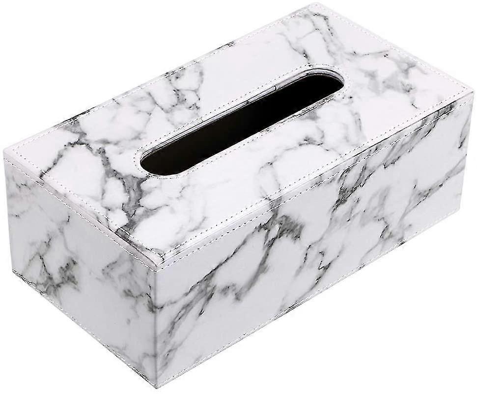 Rechteckiger Tissuebox-Spender aus PU-Leder