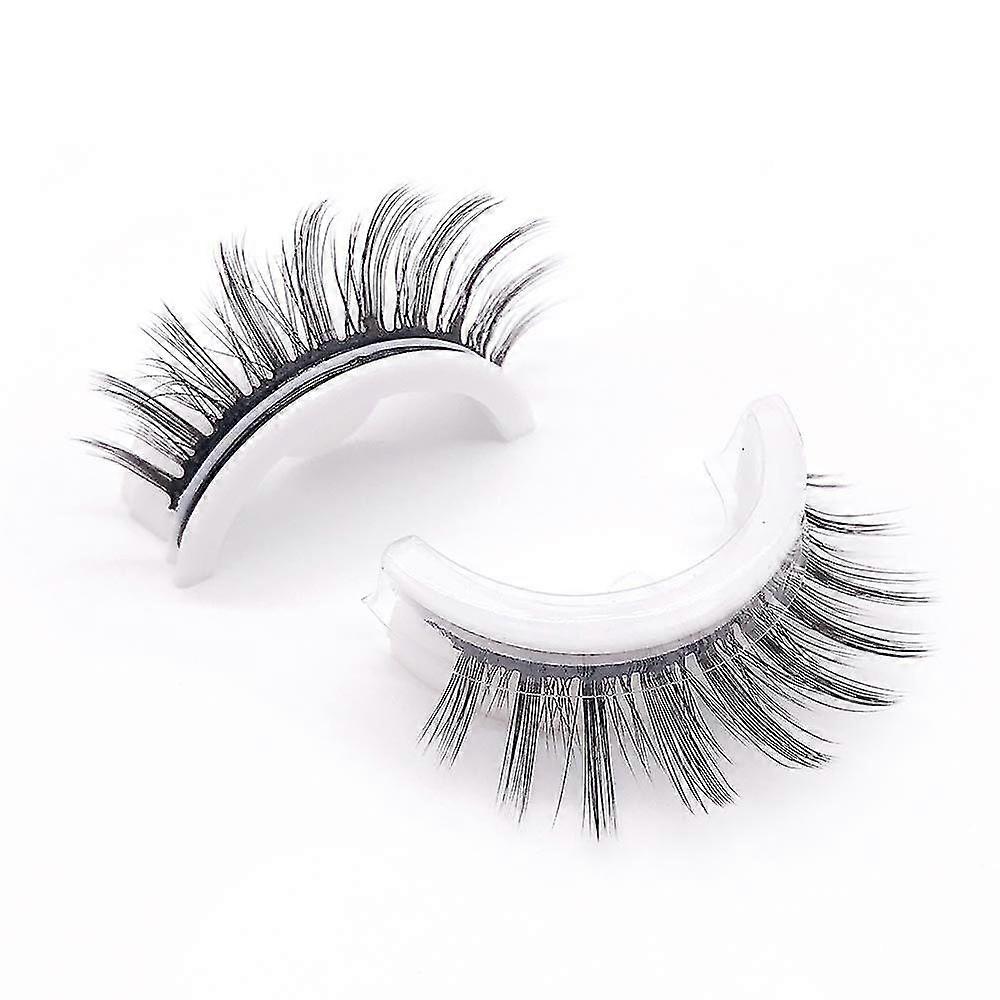4 Pair Reusable Self-adhesive Artificial False Eyelashes Glue-freelong