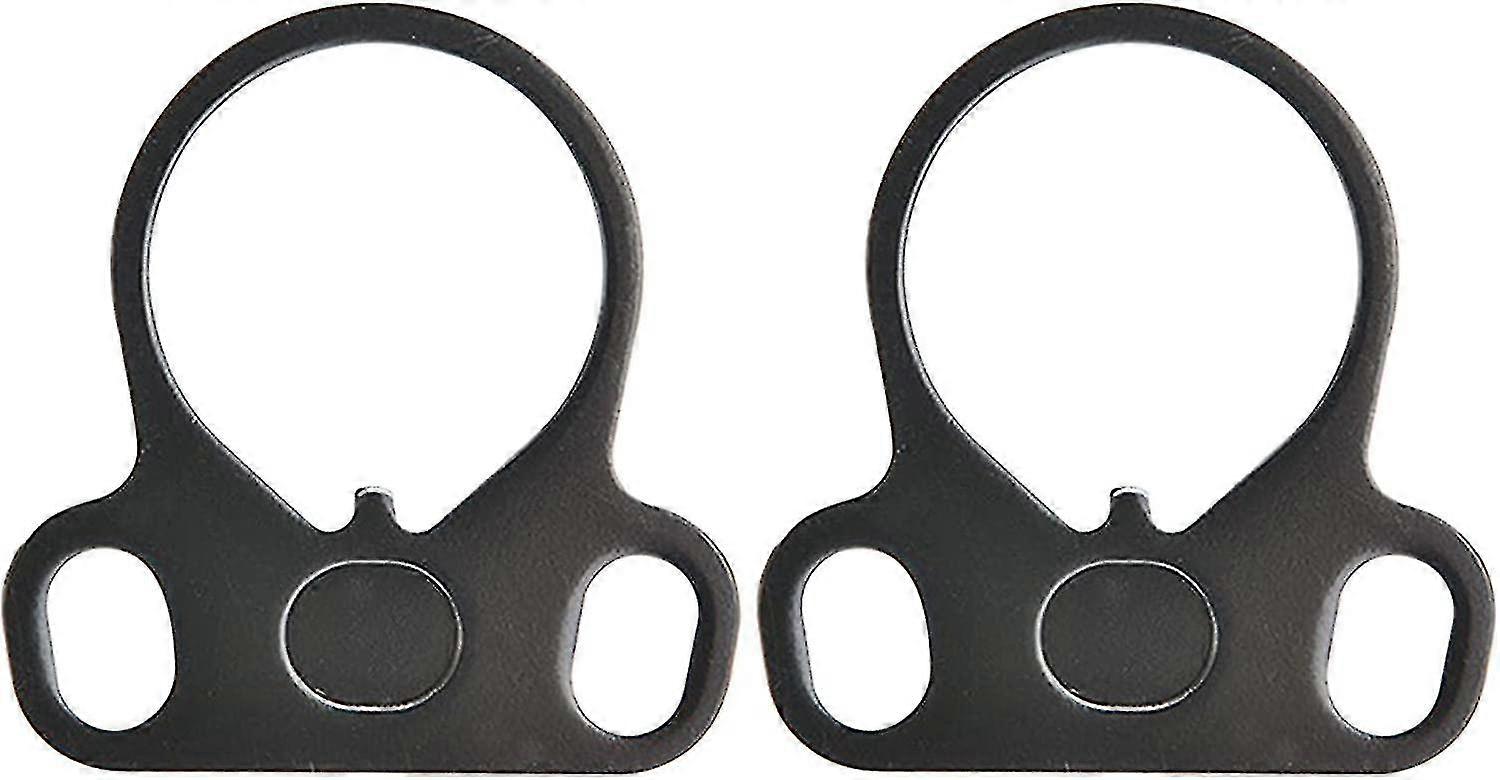 Steel Adapter Connection Accessories Double Ring Connection Buckle Sling Adapter (black) (2pcs)