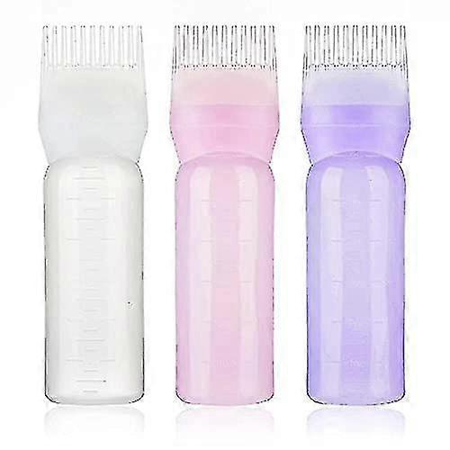 3pcs Root Comb Applicator Bottle Empty Hair Color Bottle Dispensing Refillable Hair Dye Coloring Bottles new