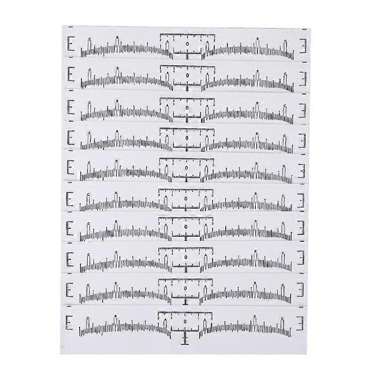 100 Pack Eyebrow Ruler, Disposable Brow Ruler Microblading Adhesive Eyebrow Sticker Stencil Guide Measuring Tool