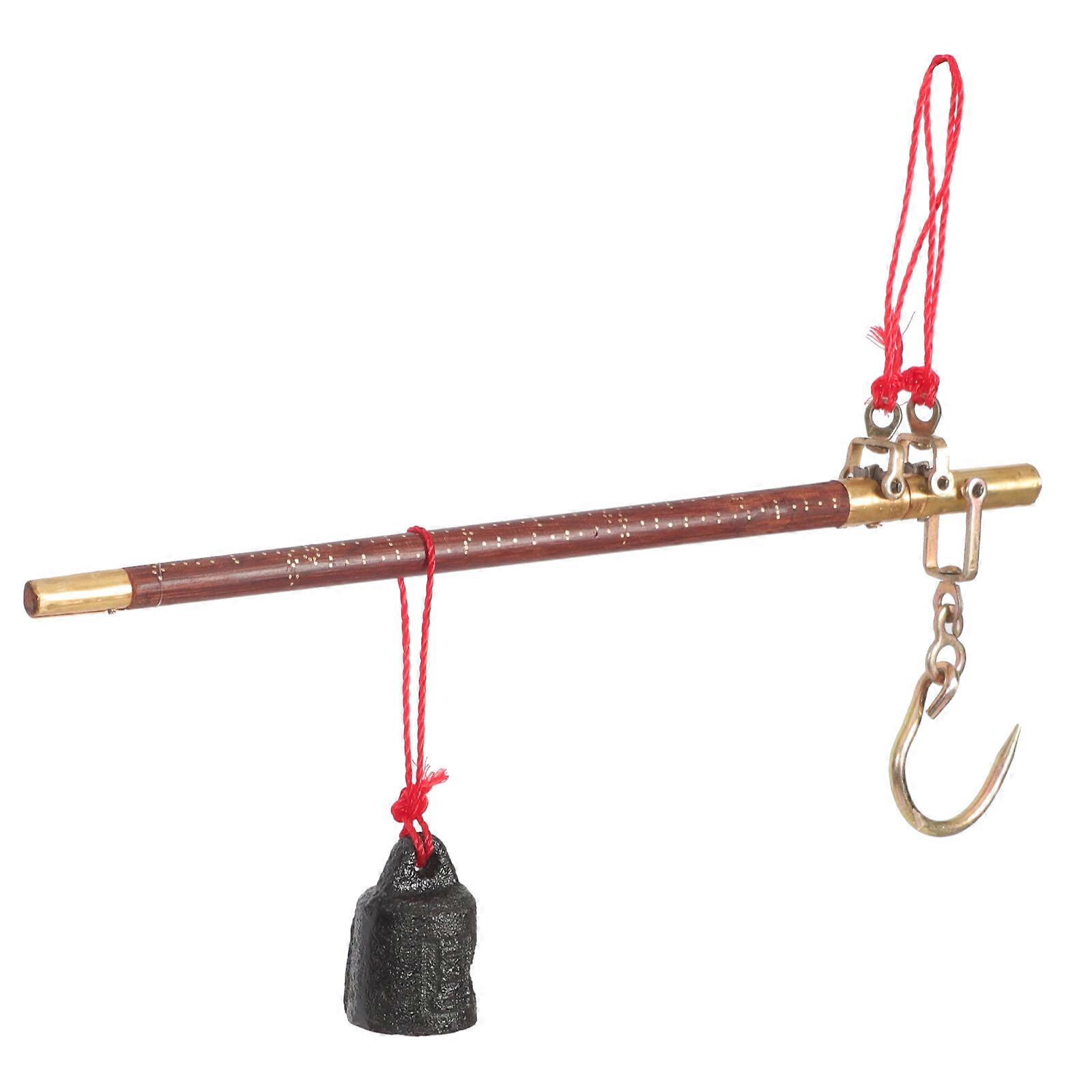 1 Set Chinese Traditional Weight Scale Handheld Wooden Pole Scale Multi-function Food Scale