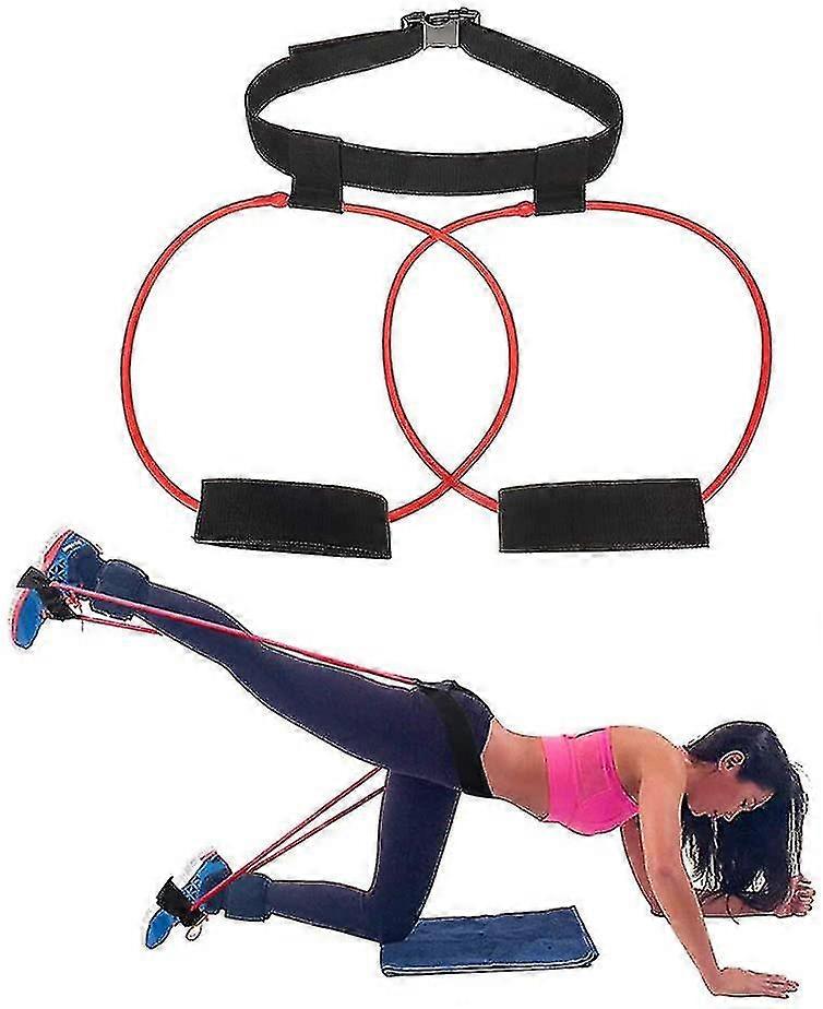 女性の戦利品バンドベルト - 抵抗バンドマッスルウエストベルト - 調整可能なワークアウトループレディース弾性筋肉トレーナーフィットネスボディリフター運動