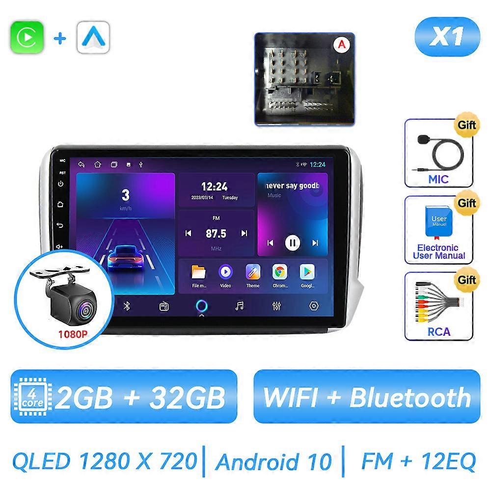 Car Radio Android For Peugeot 2008 208 Series 2012 - 2018 Multimedia Player Navigation GPS Carplay Touch Screen Auto Stereo 2din