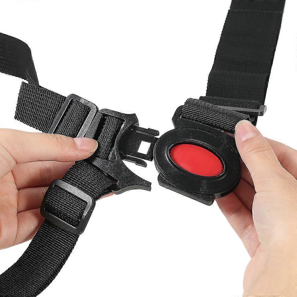 Universal 5-point Harness For Baby & Child Seat - Adjustable Safety Strap With Durable Nylon Material - Easy Installation & Sleek Black Color - Mt014