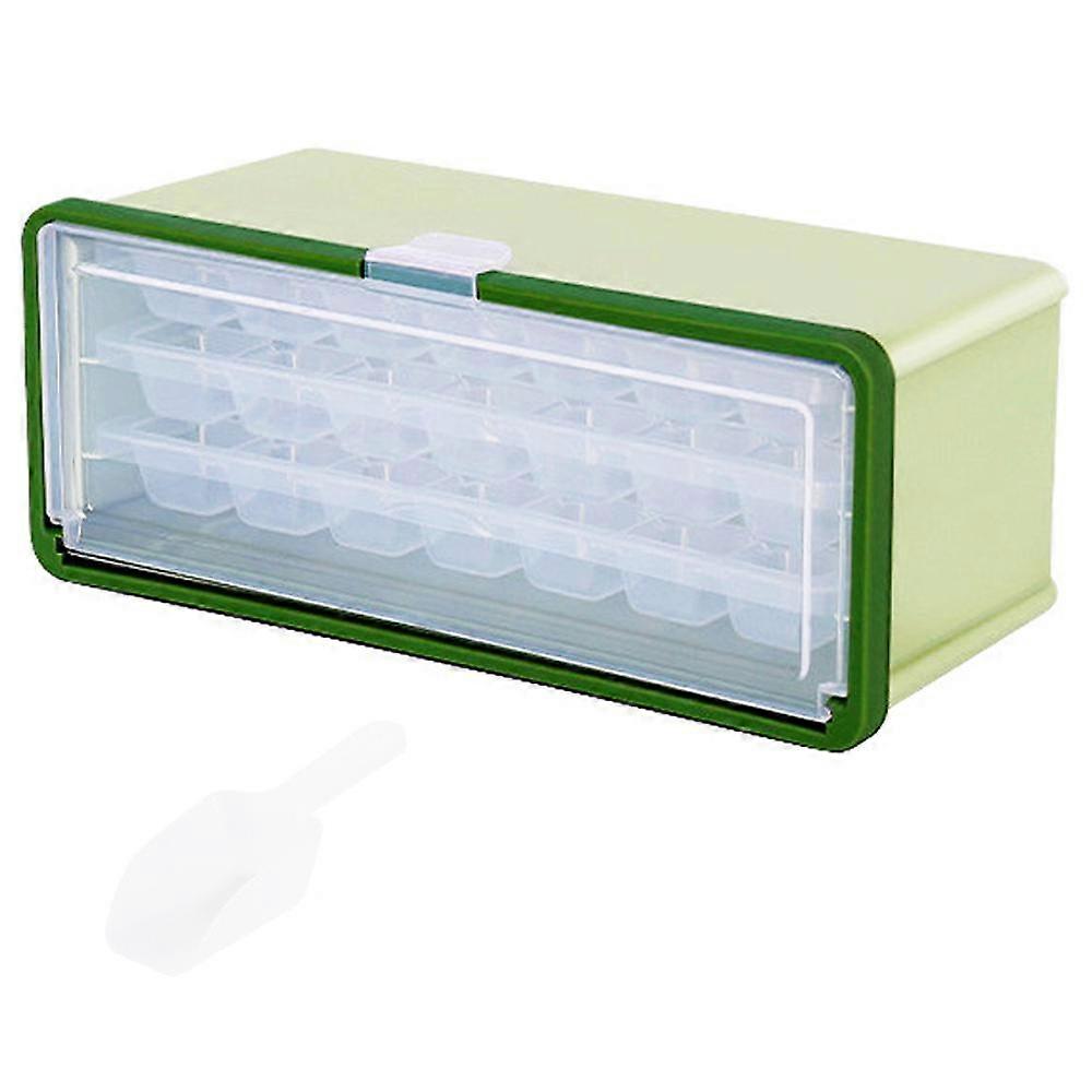 Ice Cube Tray, Ice Bin for Freezer With Lid, Double Layer Honeycomb Shape Silicone Ice Trays for Ice