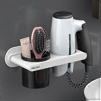 Hair Dryer Holder,wall Mounted Stand, Punch-free,suitable For Bathroom