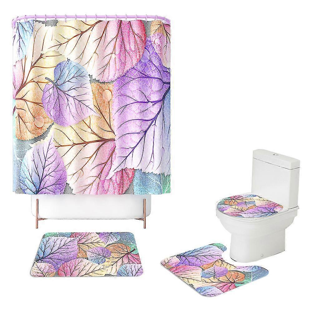 Mng Fresh Leaf Impression Douche Rideau Wc Tapis de Sol