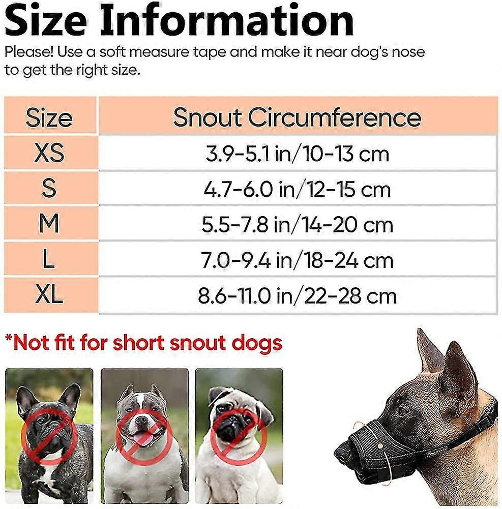 Dog Muzzle Breathable Mesh And Durable Nylon Dog Muzzle With Adjustable Loop