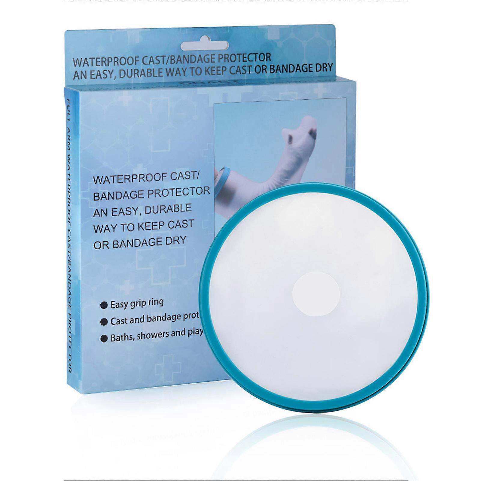 Badskydd Lång Armvuxen Lång Arm 60cm Lång Pp Lim Silikon Material (Blå Pvc Cirkel) (Anpassad förpackning och frakt)